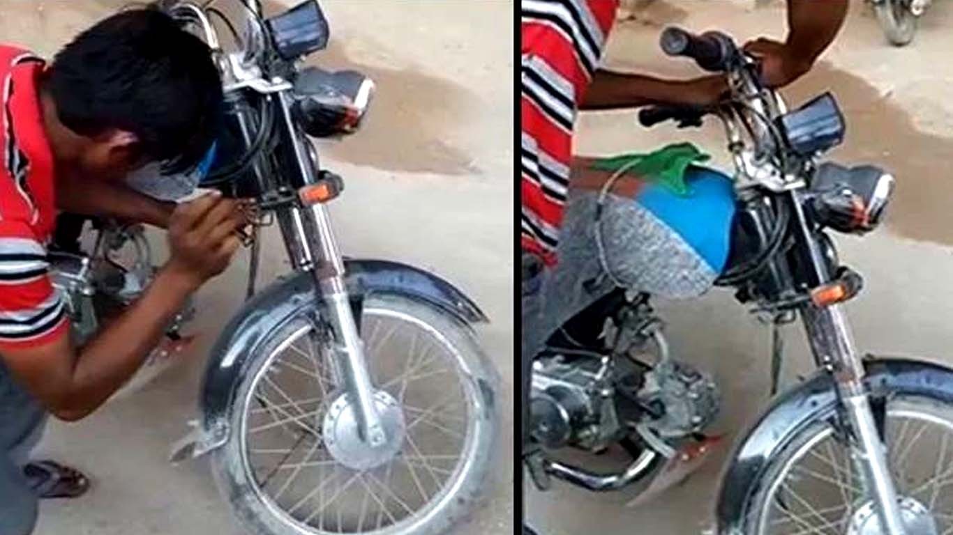 پوتے کوموٹر سائیکل چور بنانے والا دادا گرفتار