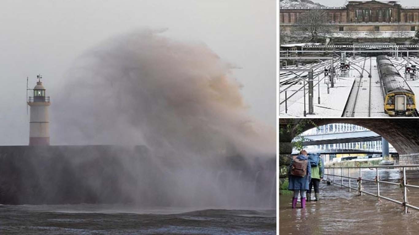 برطانیہ میں شدید طوفان اور بارشوں سے نظامِ زندگی مفلوج، ریڈ وارننگ جاری