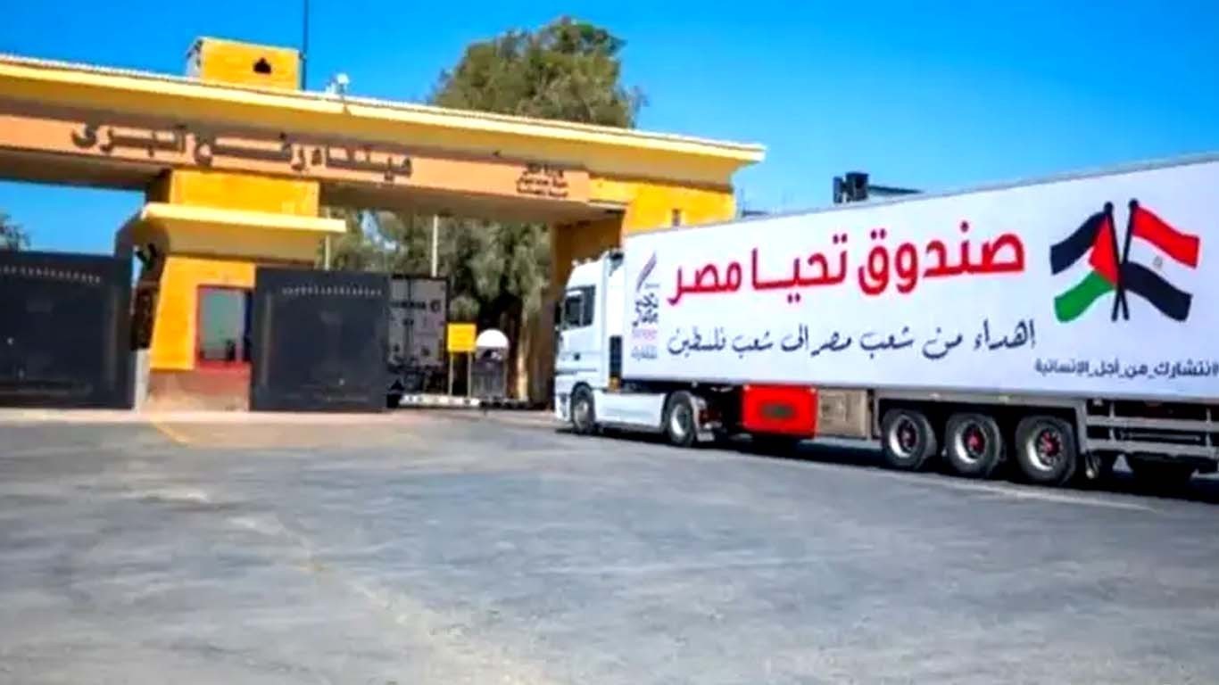 غزہ کی پٹی، 180 امدادی ٹرکوں کی آمد ، ایندھن کے 8 ٹرک شامل