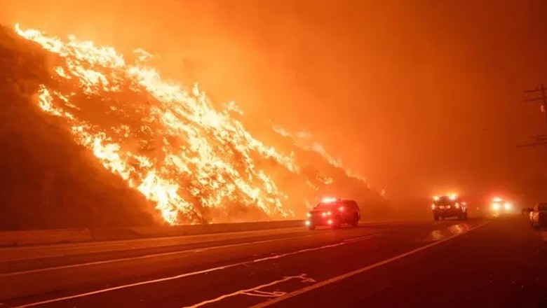 لاس اینجلس کے جنگلات میں لگی آگ مزید شدید ہونے کا خوفناک امکان