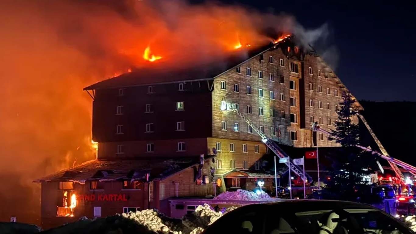 ترکیہ کے ہوٹل میں خوفناک آگ، 66 افراد لقمہ اجل بن گئے