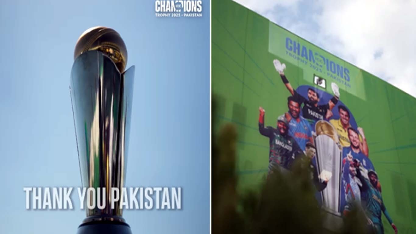 ''شکریہ پاکستان'' آئی سی سی نے چیمپئنز ٹرافی کے شاندار انعقاد پر ویڈیو شیئر کر دی