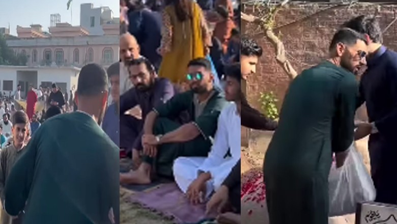 انٹرنیشنل کرکٹ ٹیم کے کھلاڑی کی سیالکوٹ میں عید، قبرستان بھی گئے