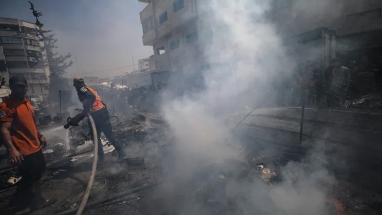غزہ اسرائیلی بربریت، پانی گزینوں کے خیموں اور اسکول ہر بمباری سے متعدد بچوں سمیت کئی شہادتیں