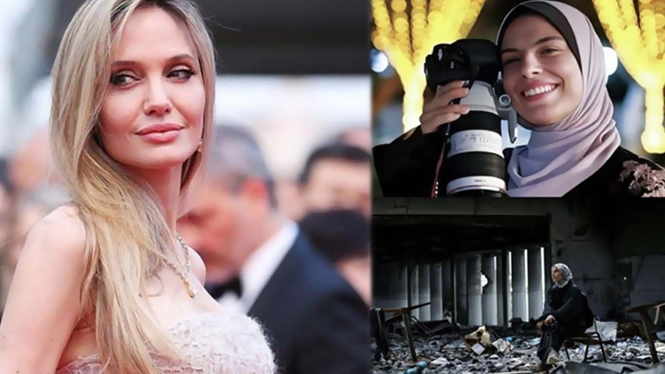 انجلینا جولی کا شہید خاتون فلسطینی صحافی کو خراج عقیدت