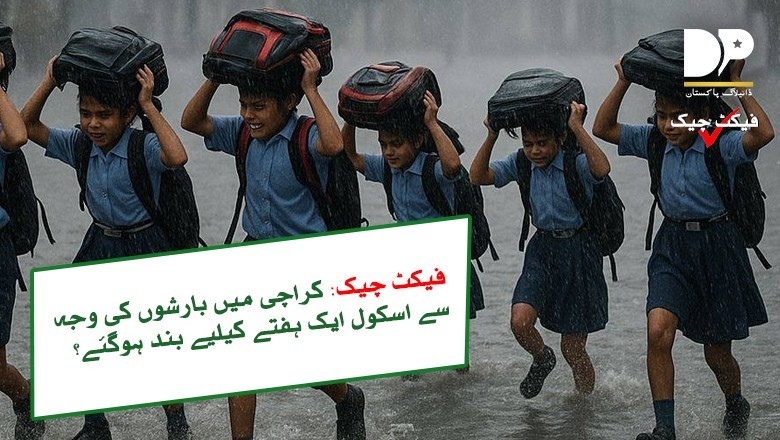 کراچی میں بارشوں کے بعد ایک ہفتے کیلیے اسکول کی بندش، حقیقت سامنے آگئی