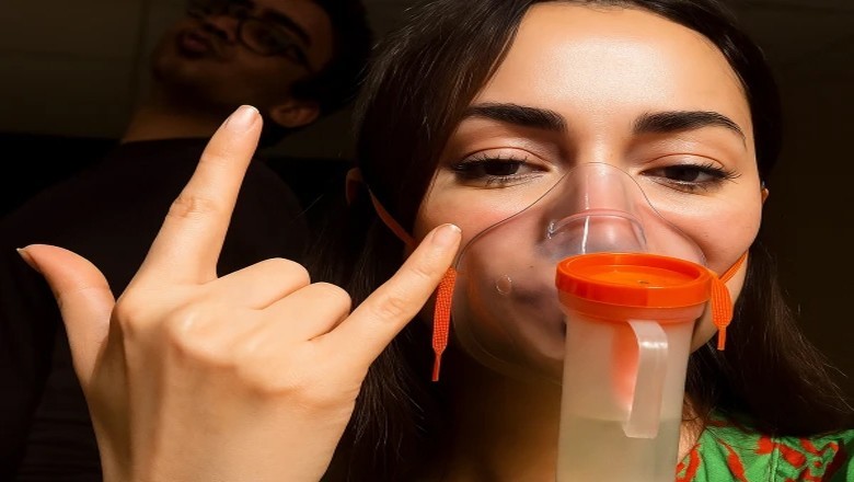 ہانیہ عامر کی آکسیجن ماسک لگی تصویر سامنے آنے کے بعد مداحوں کو تشویش