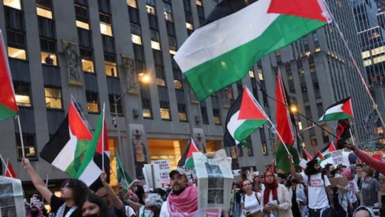 ہزاروں امریکی شہریوں نے آزاد فلسطینی ریاست کے قیام کے حق میں فیصلہ سنادیا