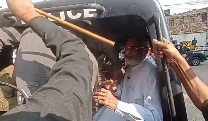 کراچی میں الیکشن کمیشن آفس کے باہر سے جماعت اسلامی کی قیادت گرفتار