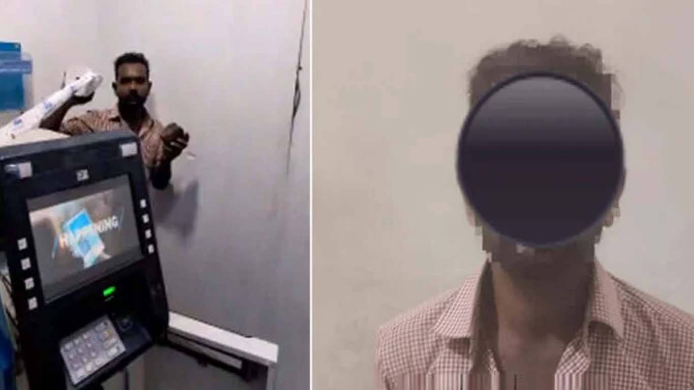 کراچی میں پتھر سے اے ٹی ایم توڑنے والا ملزم گرفتار