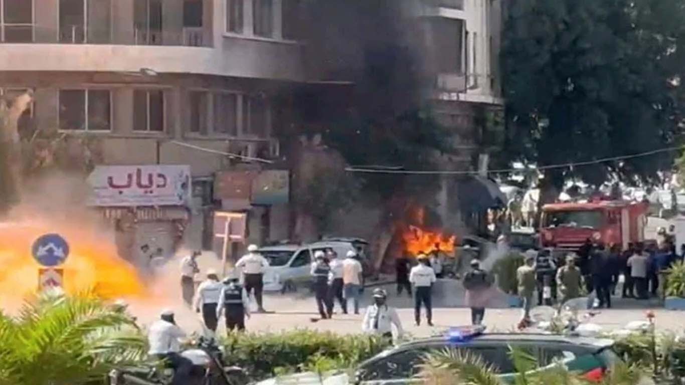 دمشق میں فرانسیسی صدر کے دورے کے دوران 2 دھماکے، 18 افراد زخمی