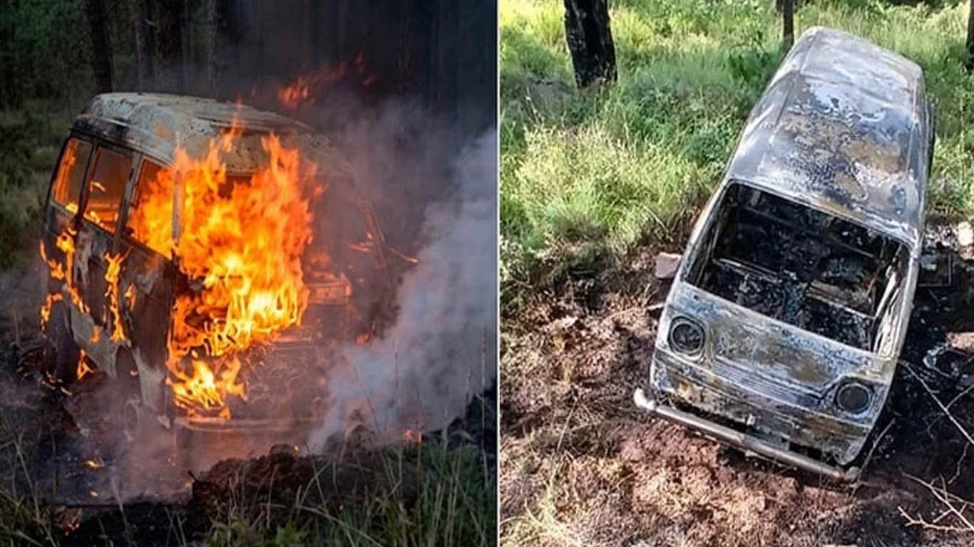 مری میں اسکول وین کھائی میں گر گئی، آگ لگنے سے 10 بچے جھلس گئے